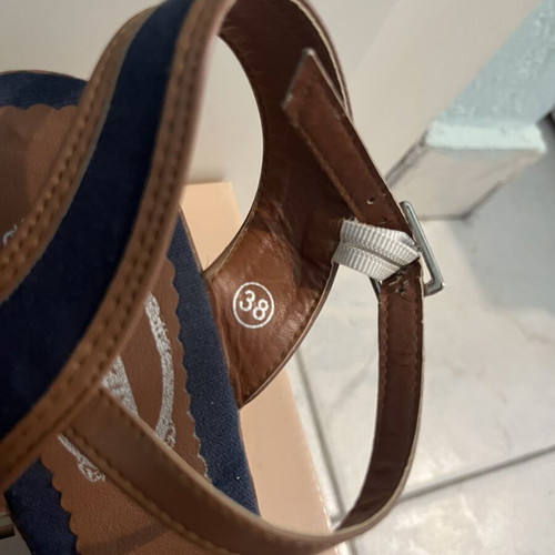 Dexim platform sandals used, blue, size 38