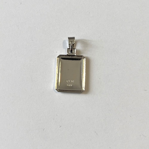 Zodiac white gold k14 pendant like new, platinum plated