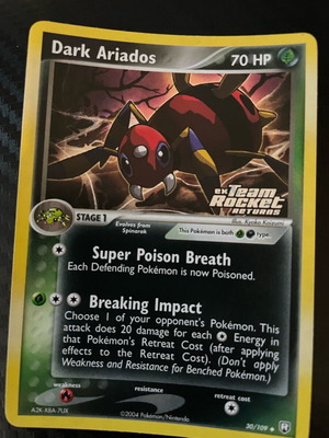 Pokemon Card Dark Ariados Team Rocket Returns holo stamped σαν καινούργιο