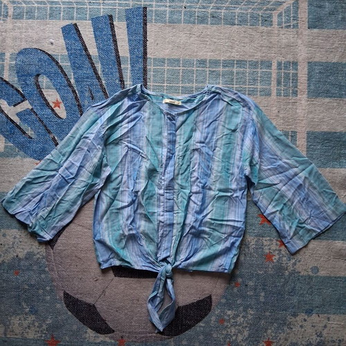 Collin's summer shirt new, size Small, blue striped