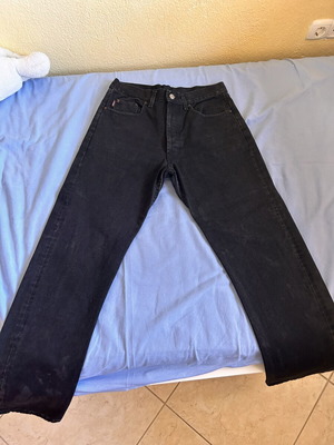 Levi's jeans with leather label, black, size L