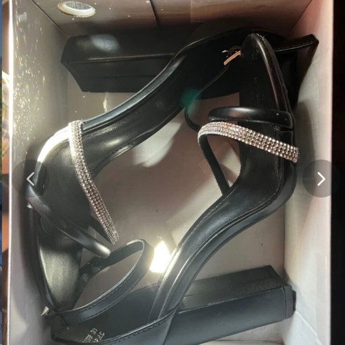Melissa black sandals with rhinestones size 38 like new