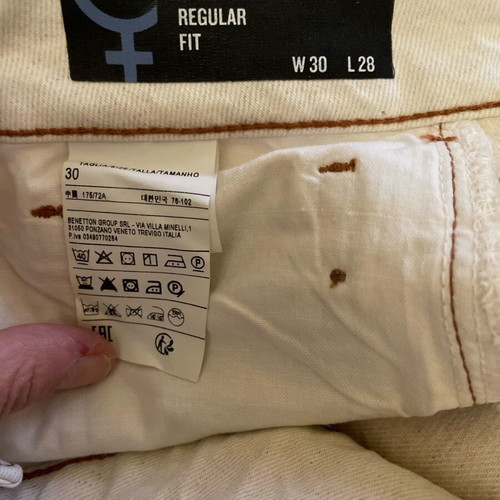 Sisley straight-leg jeans like new, waist 42cm