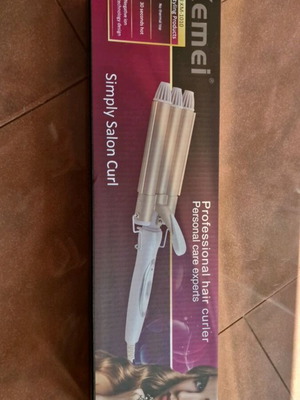 Kemei KM-1010 τριπλό ψαλίδι μαλλιών για κυματισμούς σε χρυσό