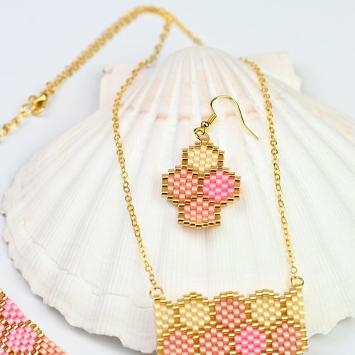 Coral Tenderness Set custom made with bracelet, necklace and earrings