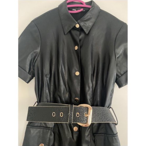 Zara dress with leather look new