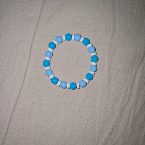 Blue and light blue handmade bracelet, unisex