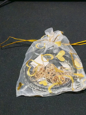 Jewelry bag used, multicolored