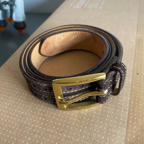 Paul Smith Leather Belt Solid Brass like new, size 105, brown