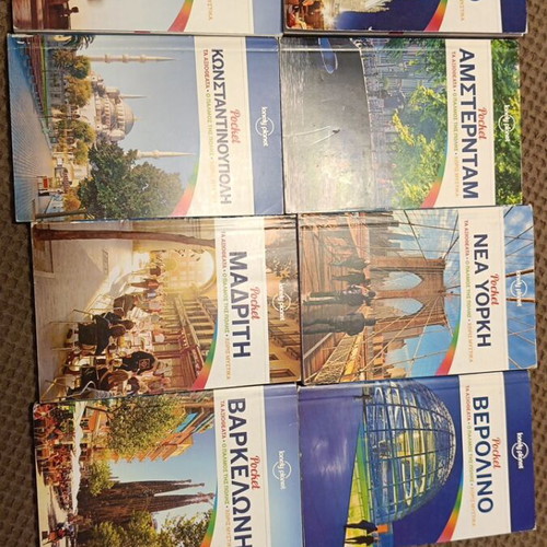 Lonely Planet Pocket Size Travel Guides set of 8, like new