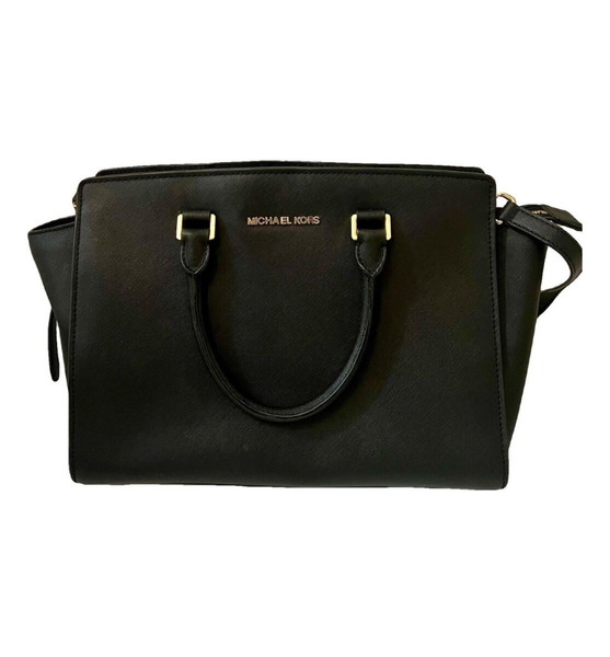 Τσάντα Michael Kors Selma από μαύρο δέρμα