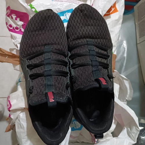Puma Softride Carson Fresh athletic shoes used, black and pink, size 39