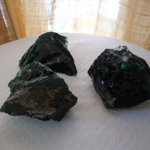Decorative green glass mass new
