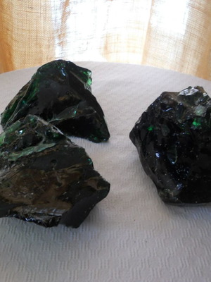 Decorative green glass mass new