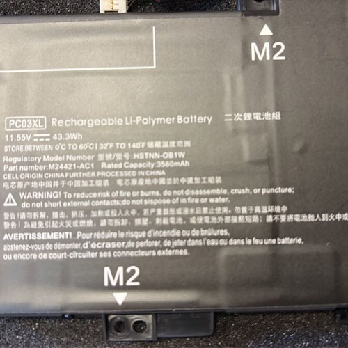 HP PC03XL laptop battery new 11.55V 43.3Wh 3560mAh