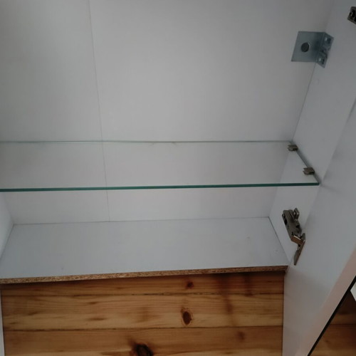 Bathroom cabinet with light and mirror like new