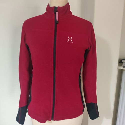 Haglöfs women's fleece deep red size S like new
