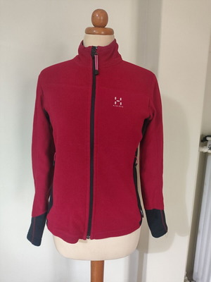 Haglöfs women's fleece deep red size S like new