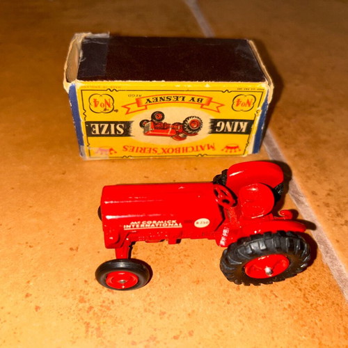 Matchbox King Size No 4 tractor used with red wheels