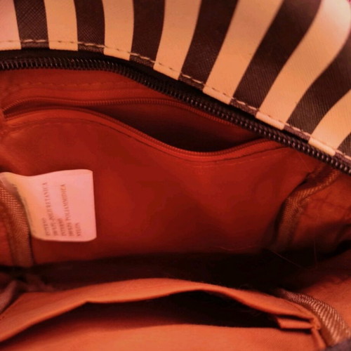 Striped backpack bag like new