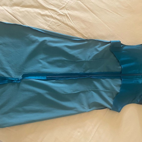 Handmade dress like new, winter, deep turquoise, size M