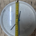 White wall clock like new, 20cm diameter, analog
