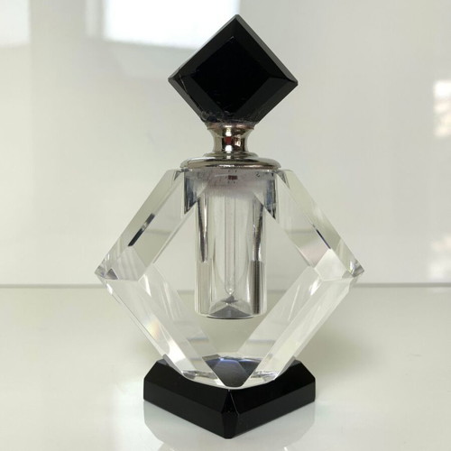 Glass perfume bottle used, fragrance container