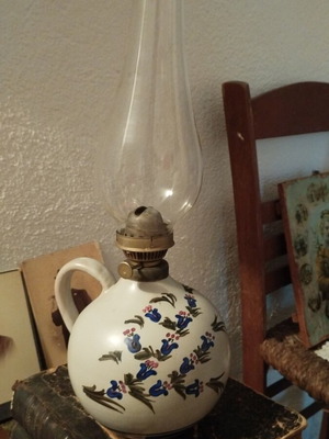 Handmade oil lamp vintage 1960-1970 like new