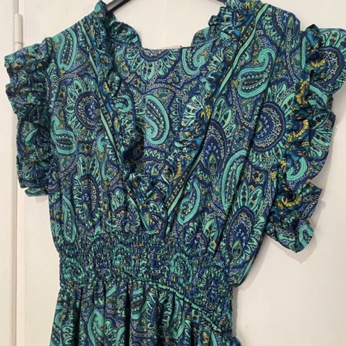 Summer dress new, asymmetrical green, short front long back