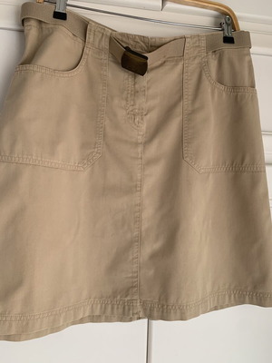 Sisley cotton skirt size 46, beige camel color