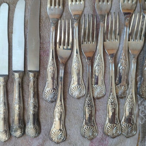 Alfred Pollak silver-plated cutlery set, 45 pieces