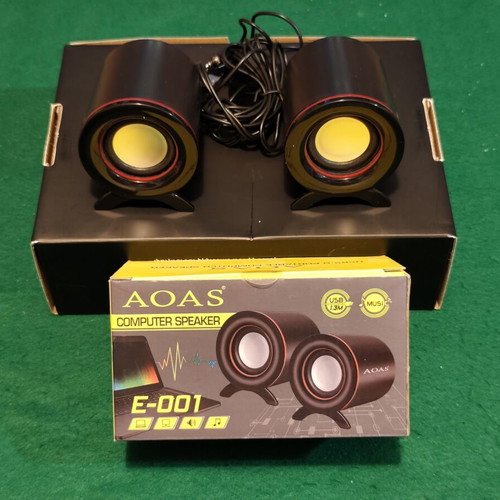 AOAS E-001 computer speakers USB 2.0, new in box