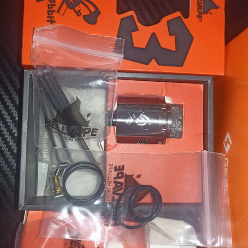 Hellvape Dead Rabbit V3 RDA 24mm silver like new