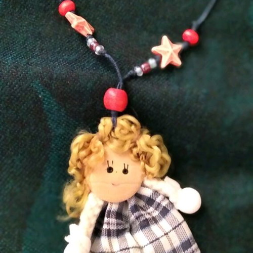 Fabric hanging jewelry new handmade necklace