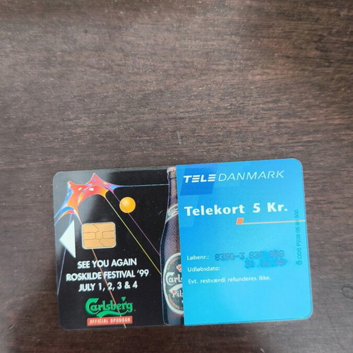 Denmark phone card used, pack of 500