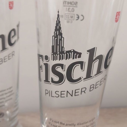 Fischer Promotional Beer Glasses 24 Pack 300 ml New