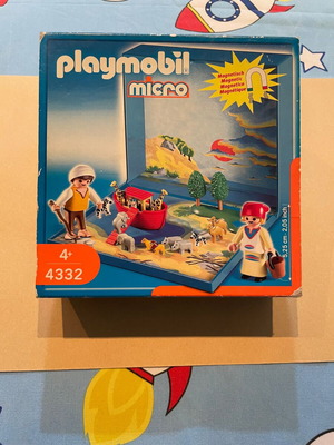 Playmobil Micro 4332 Noah's Ark magnetic set used