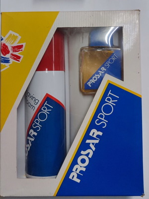 Prosar gift set new with after shave and shaving foam