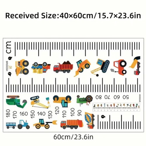 Growth height measurement wall sticker for kids, two designs