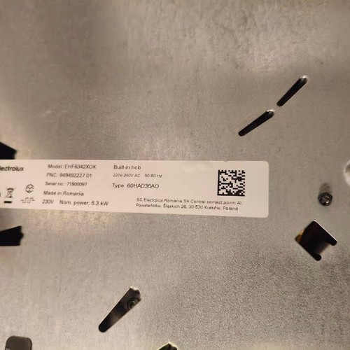 Electrolux EHF6342XOK Ceramic Hob like new, 6 zones, black