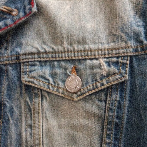 Men's denim vest sleeveless like new, blue