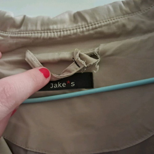 Long trench coat with pockets used, beige