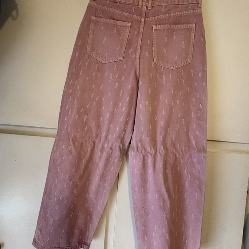 Pink Woman high-waist jeans like new, pink, size XL