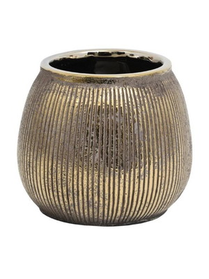Ceramic vase gold color new 15cm