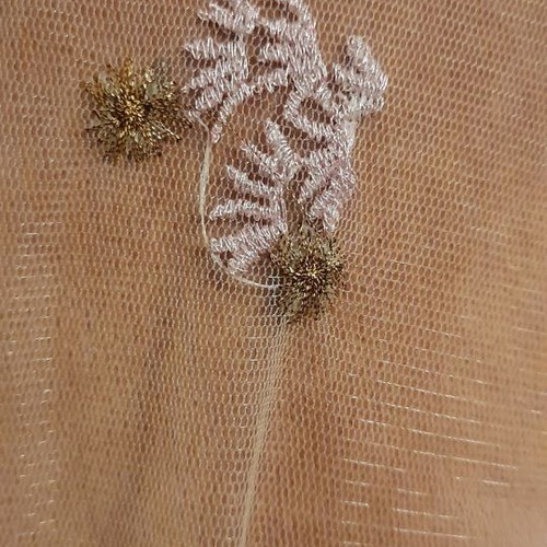 White transparent kaftan with embroidery Power 2 The Flower new