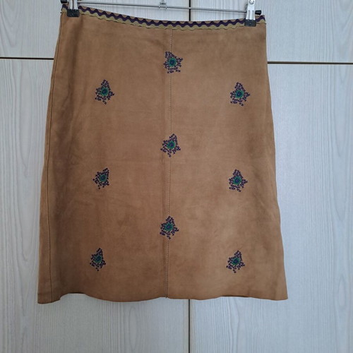 Trussardi leather skirt like new, very soft beige leather