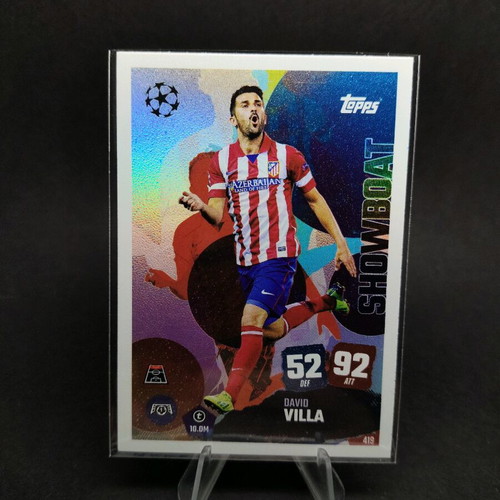 David Villa Showboat collectible card like new Topps Match Attax #419 Atletico Madrid