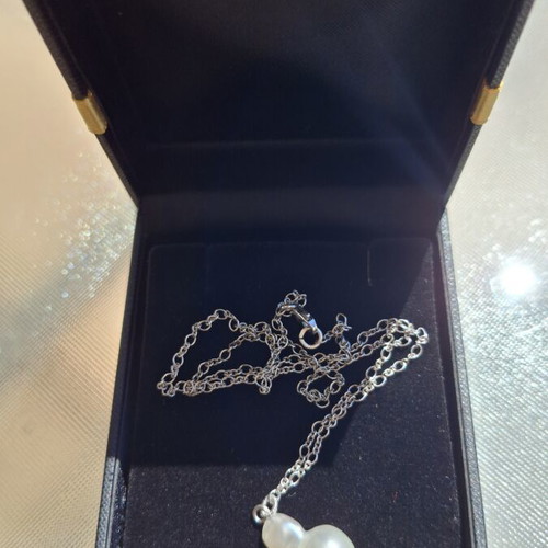 Handmade necklace with authentic Australian South Sea Baroque Pearl and silver 925 chain
