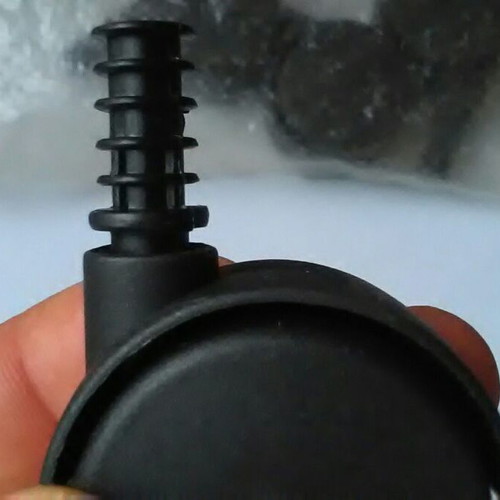 Plastic caster wheel for furniture with 360° swivel grip neck stem