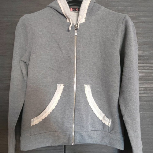 Lui e Lei sweatshirt jacket used, gray, size 2